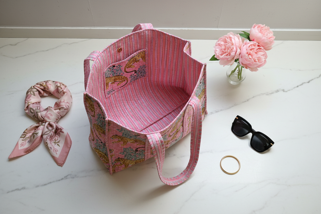Pink Leopard Tote Marketing Photo